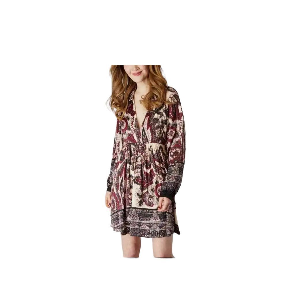 Free People Say You Love Me Paisley Mini Dress Women’s Ivory & Red Size Medium